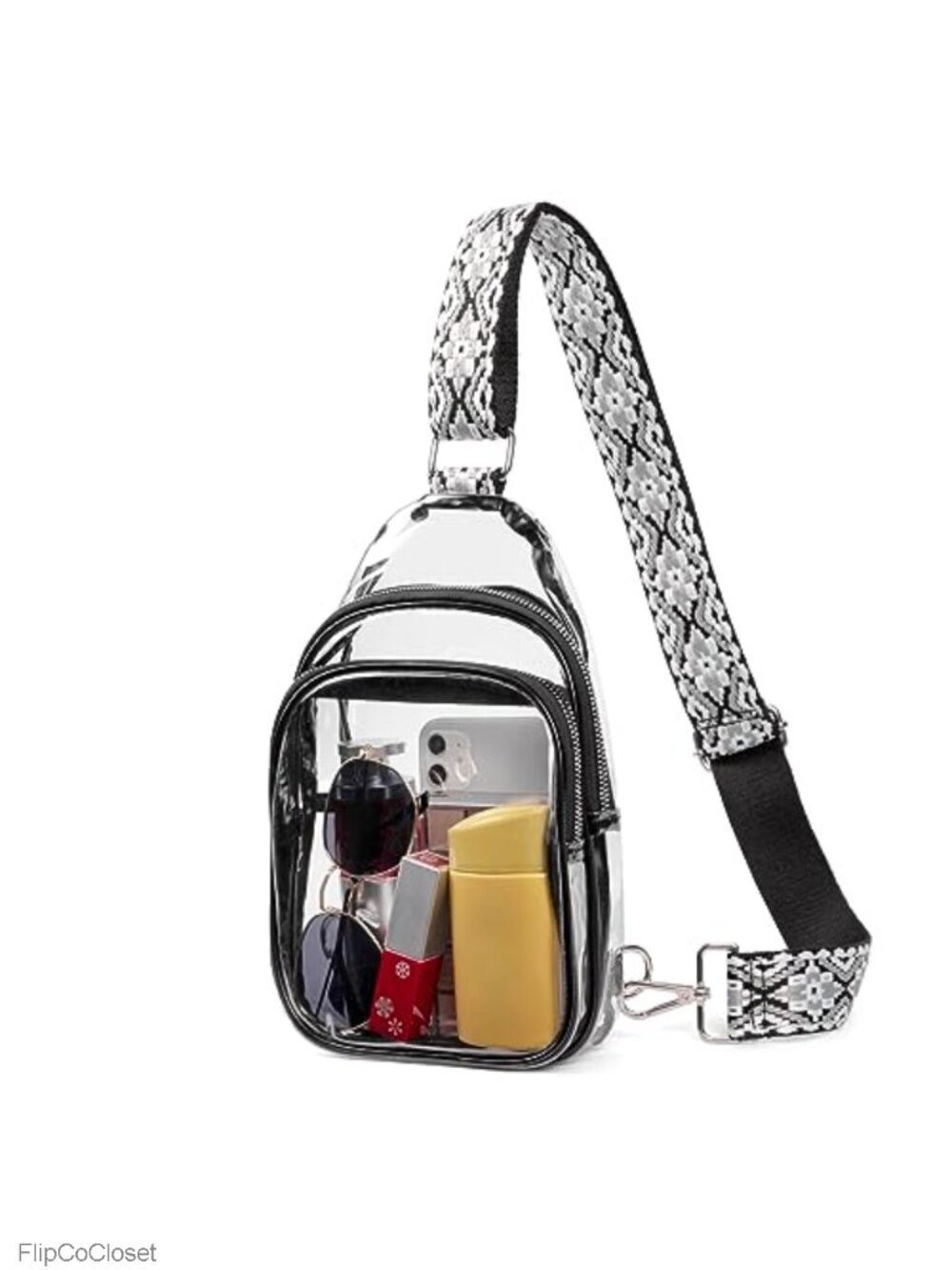 Clear Crossbody Bag Stadium Approved TPU Sling Purse Hands Free